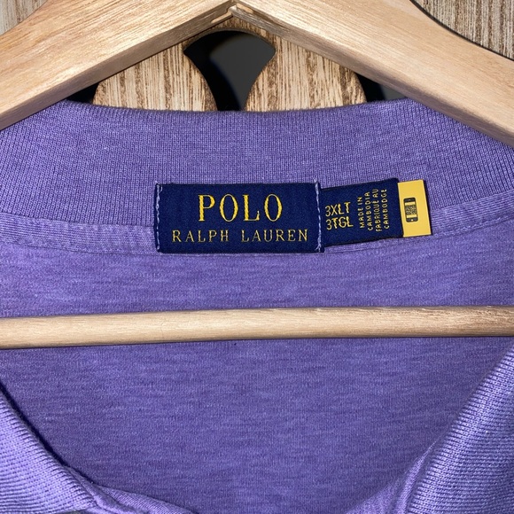 POLO RALPH LAUREN POLO Men’s 3XLT - PURPLE- INTERLOCK PIMA SOFT - Picture 5 of 6
